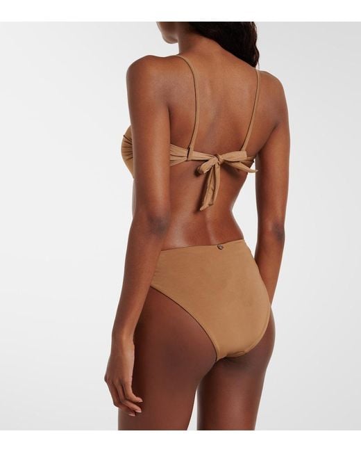 Max Mara Brown Acacia Bandeau Bikini Top