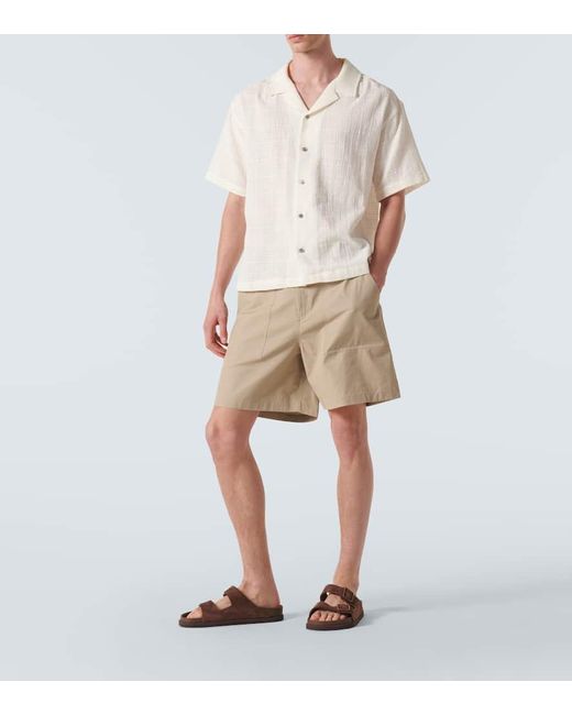 Camisa bowling de algodon FRAME de hombre de color White