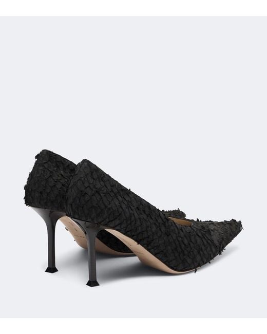 Christen Black Helix Leather Pumps