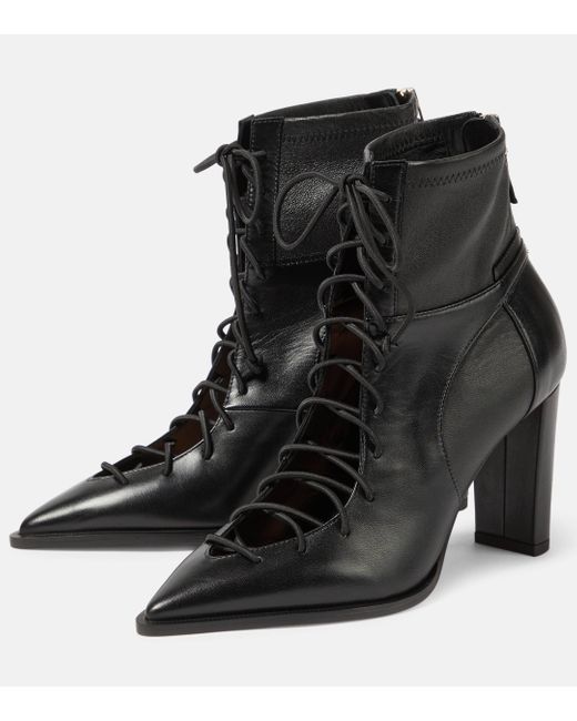 Malone Souliers Black Monty 85 Leather Lace-up Boots
