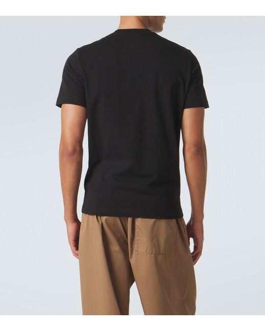 Moncler Black Cotton Jersey T-Shirt for men
