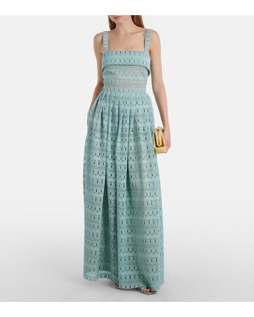 Elie Saab Blue Macrame Gown