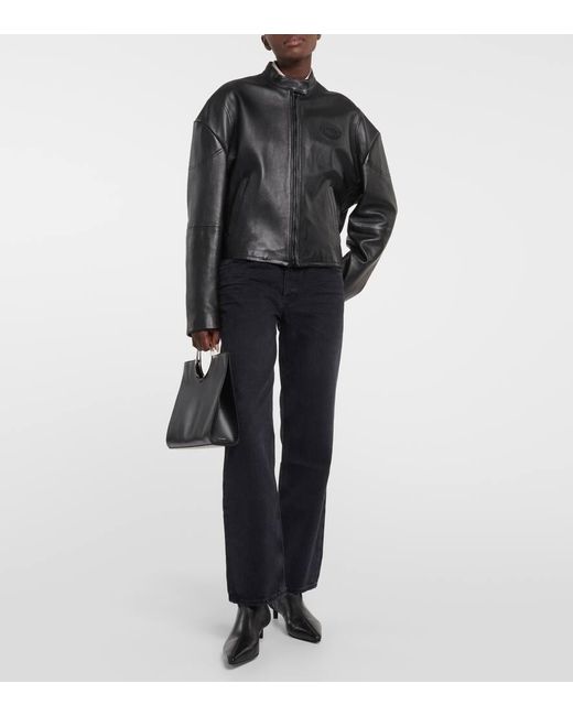 Citizens of Humanity Black Neve Low-Rise Straight Jeans