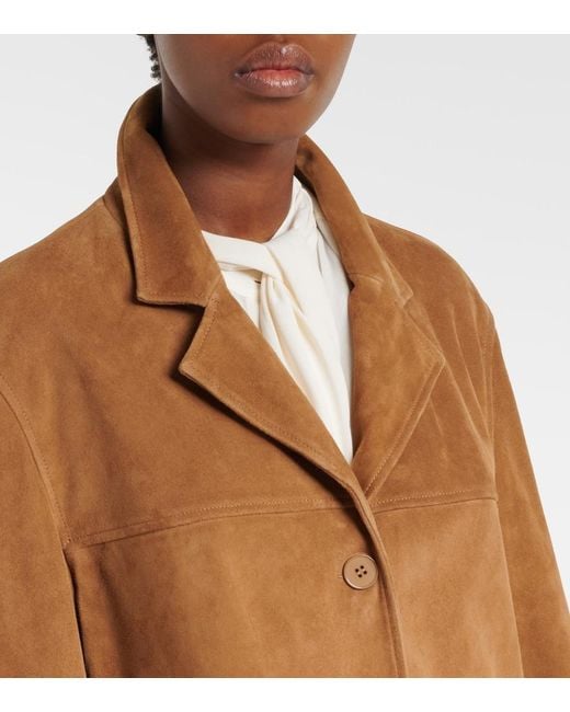 Nour Hammour Brown Voltia Suede Jacket