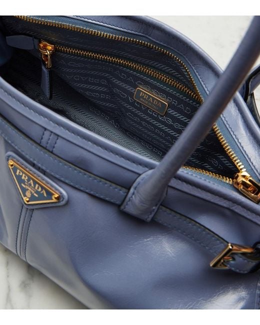 Prada Blue Bonnie Medium Leather Shoulder Bag