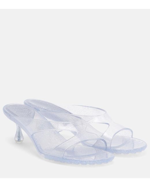 Jimmy Choo White Jelly Drop Glitter Tpu Mules