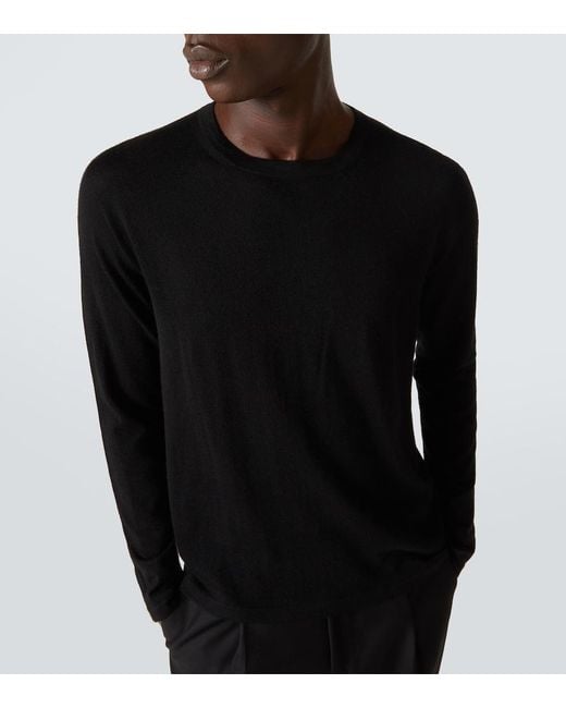 Saman Amel Black Petrus Cashmere And Silk Sweater for men