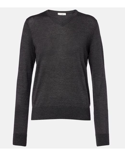 The Row Blue Ondre Cashmere And Silk Sweater
