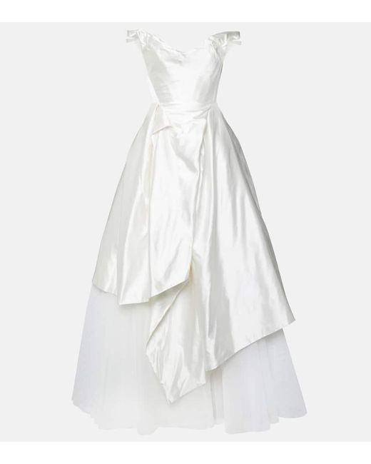 Novia - vestido de fiesta Nebula de seda Vivienne Westwood de color White