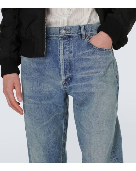 Saint Laurent Blue Low-rise Straight Jeans for men