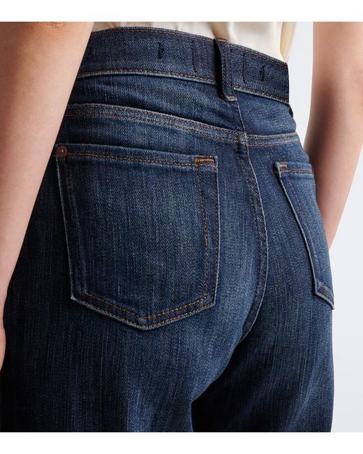 7 For All Mankind Blue Lotta Wide-Leg Jeans