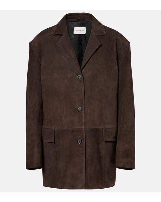Magda Butrym Brown Oversized Suede Jacket