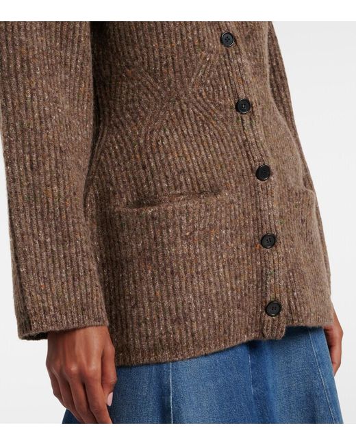 Co. Brown Cardigan Aus Tweed