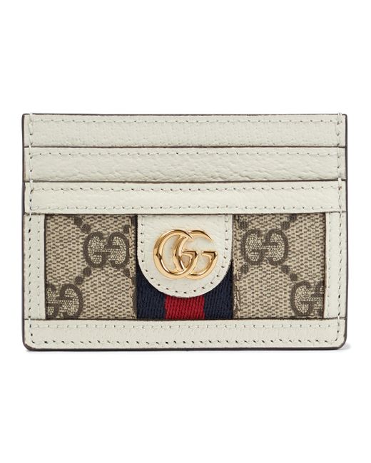 Gucci Ophidia GG Leather Card Holder in Metallic Lyst Australia