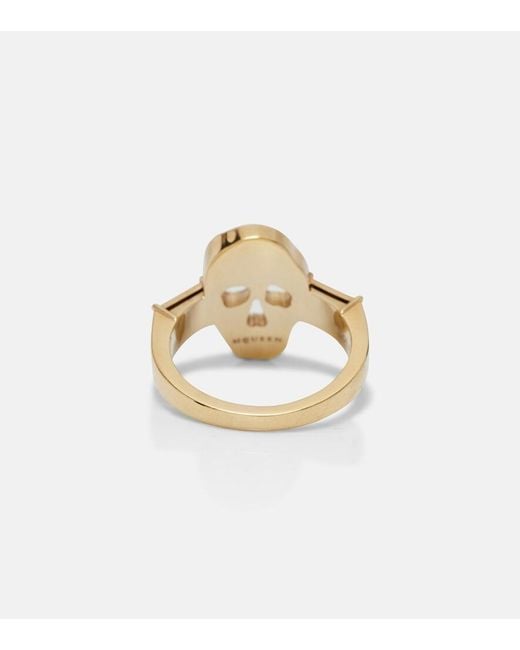 McQueen White Ring Mit Kristallen
