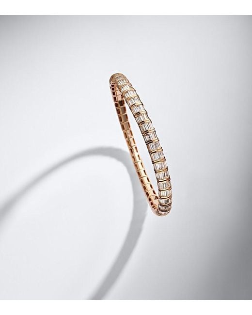 SHAY White Stretch 18Kt Rose Bracelet With Diamonds