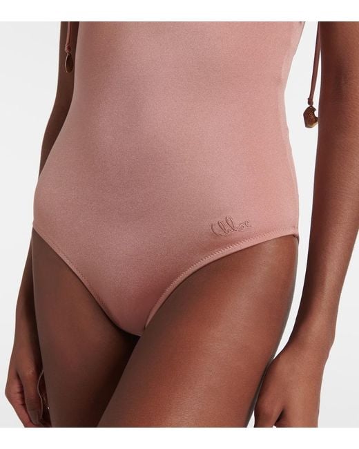 Chloé Pink Jersey Swimsuit