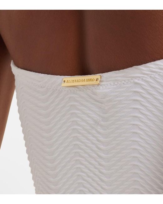 Alexandra Miro White Iris Belted Swimsuit