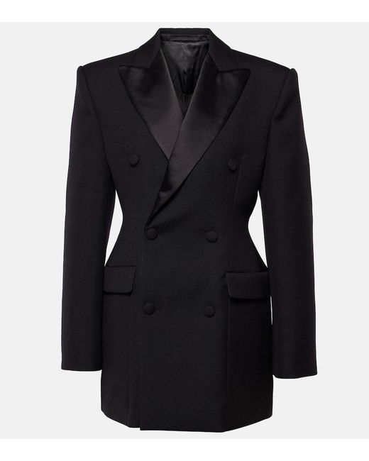 Vestido corto estilo blazer de lana Wardrobe NYC de color Black