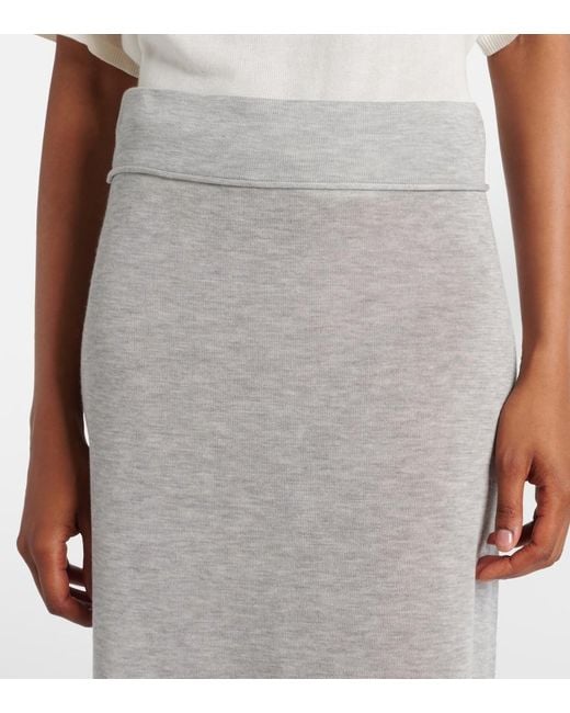 Totême  Gray Maxirock Aus Strick