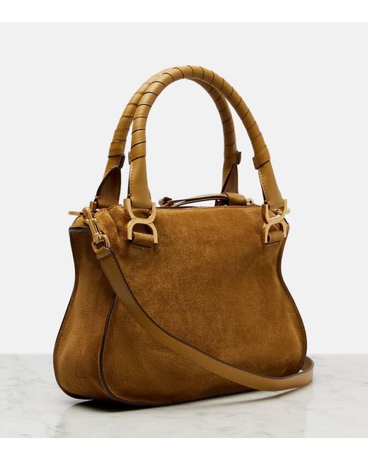 Chloé Brown Marcie Small Suede Tote Bag