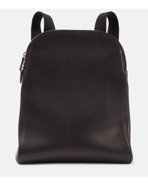 The Row Black Leather Backpack