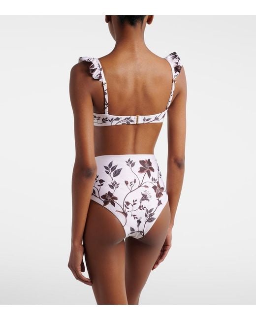 Agua Bendita White Floral Bikini Bottoms