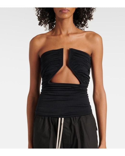 Rick Owens Black Jersey Bustier