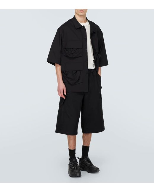 Y-3 Black Workwear Cotton Shorts for men