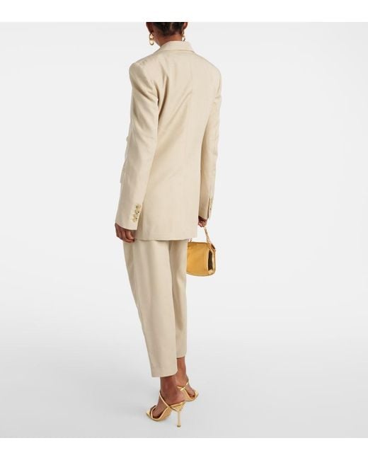 Stella McCartney Natural Double-Breasted Blazer