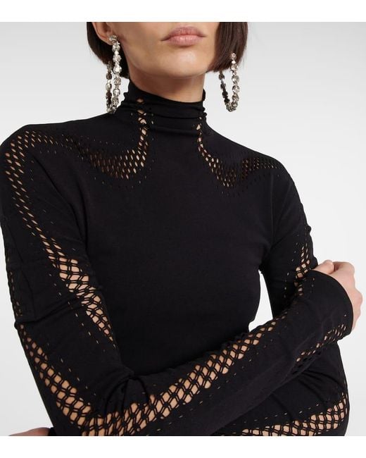 Mugler Black Top Aus Mesh
