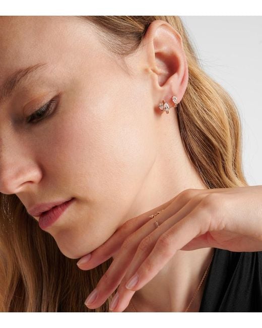 Repossi White Serti Sur Vide 18Kt Rose Single Ear Cuff With Diamonds