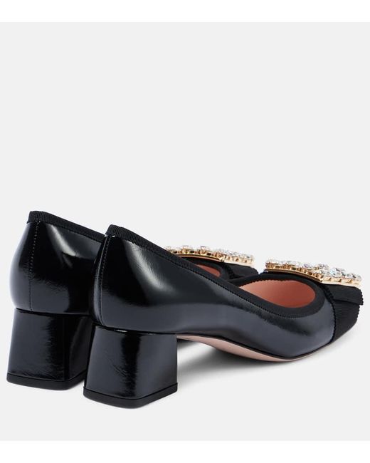 Roger Vivier Black Verzierte Pumps Tres Vivier Aus Lackleder