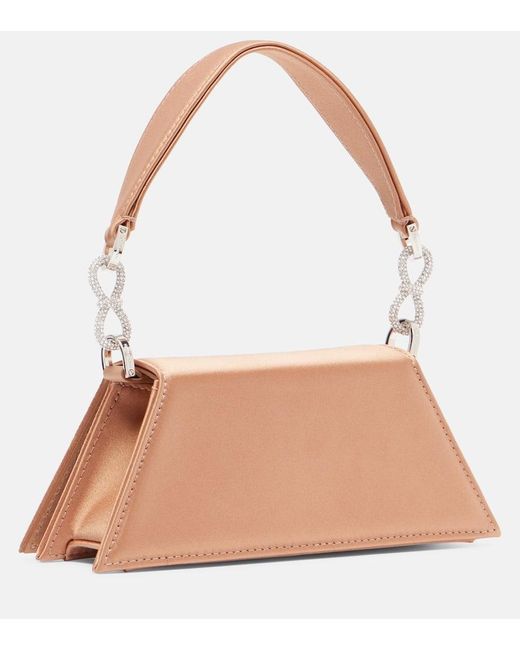Mach & Mach Pink Schultertasche Samantha Small Aus Satin