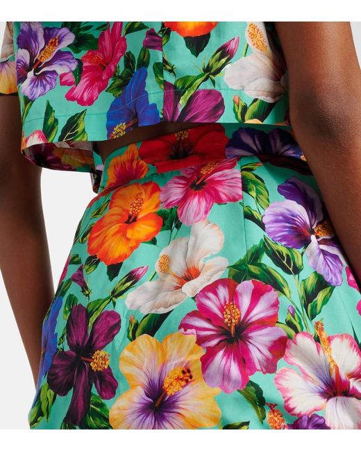 Dolce & Gabbana Multicolor Floral Cotton Shorts