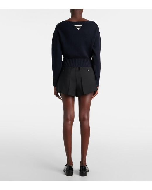 Jersey De Algodon Prada de color Blue