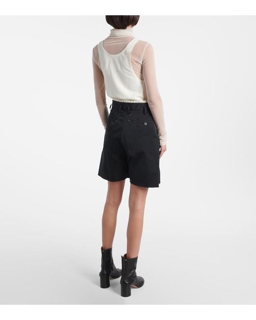Maison Margiela Black Distressed Shorts