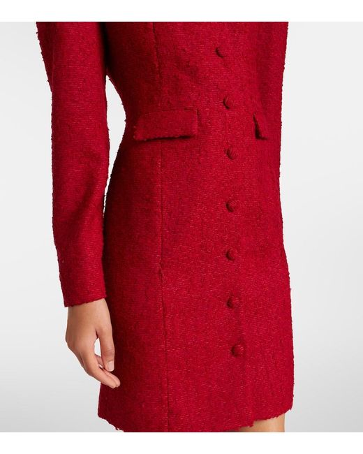 Magda Butrym Red Boucle Minidress