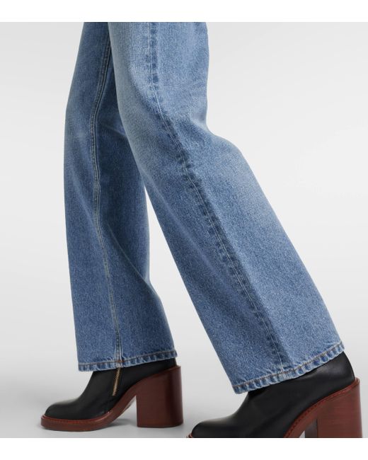 Chloé Blue High-rise Straight Jeans