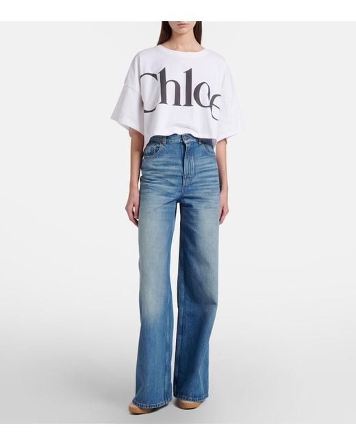 Chloé Natural Kick Suede And Leather Sneakers
