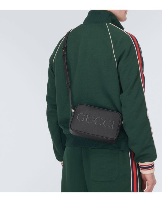 Gucci Black Mini Leather Shoulder Bag for men