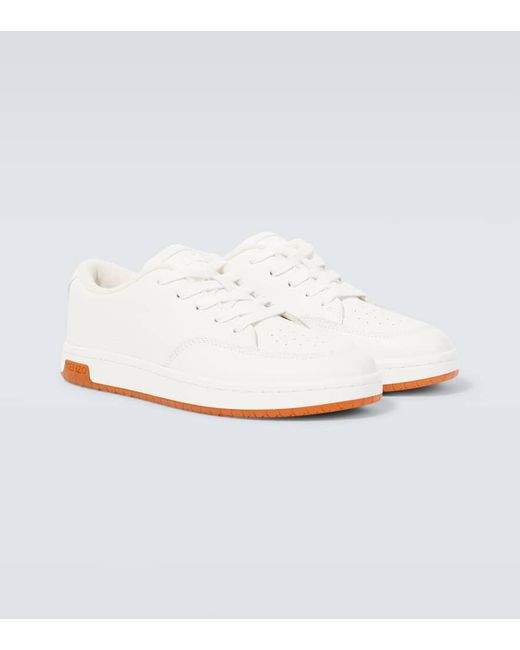 KENZO White Dome Leather Sneakers for men