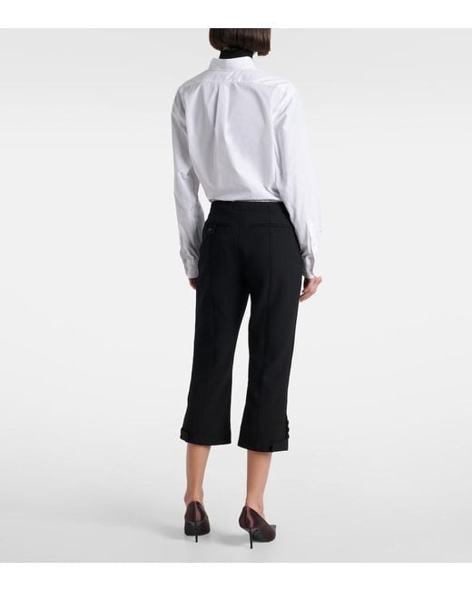 Victoria Beckham Blue Logo Capri Pants