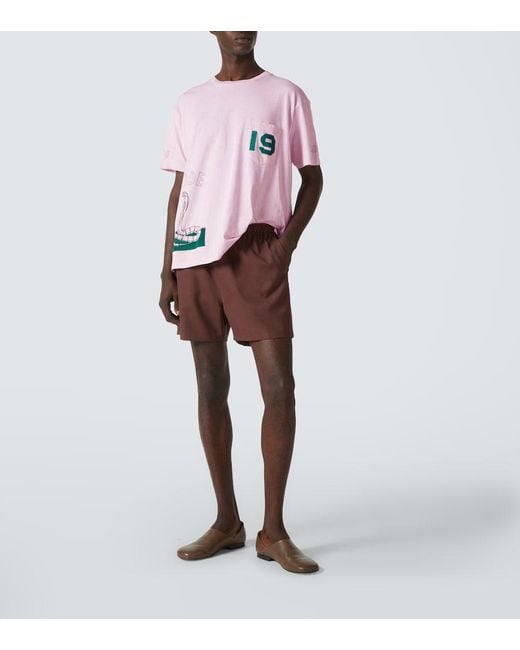 Bode Pink Cobra Printed Cotton Jersey T-Shirt for men