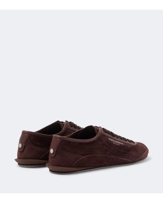 Dolce & Gabbana Brown Suede Sneakers for men