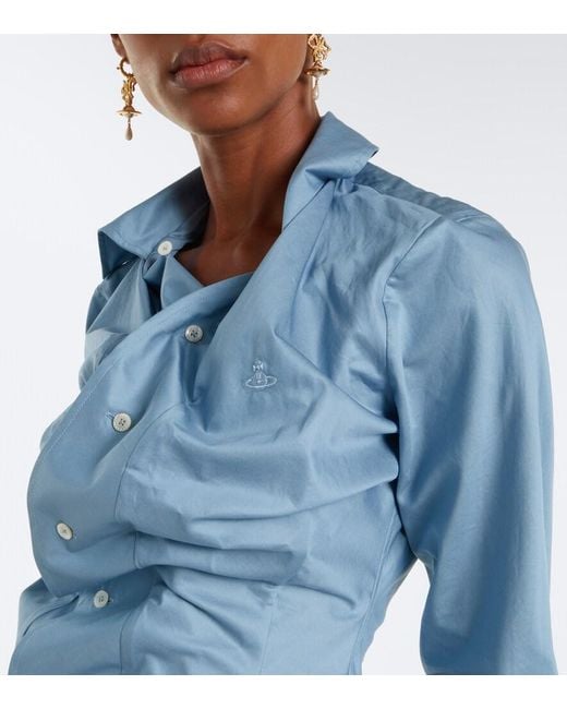 Vivienne Westwood Blue Cotton Poplin Shirt