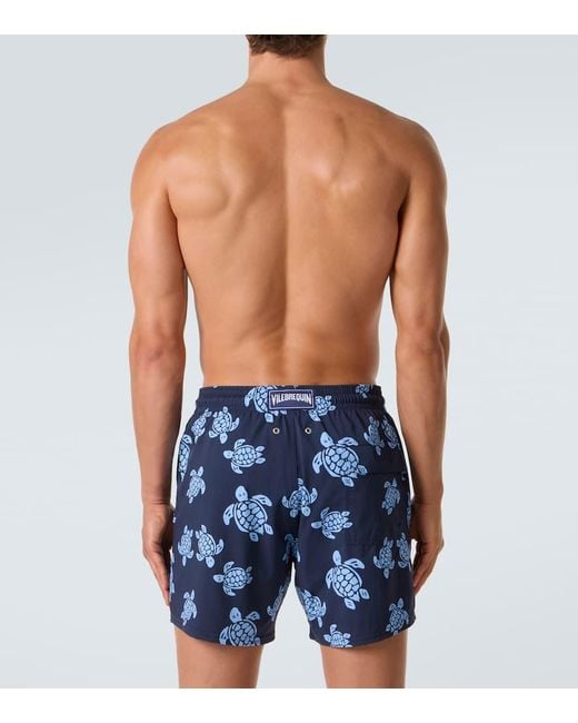 Vilebrequin Blue Printed Swim Trunks for men