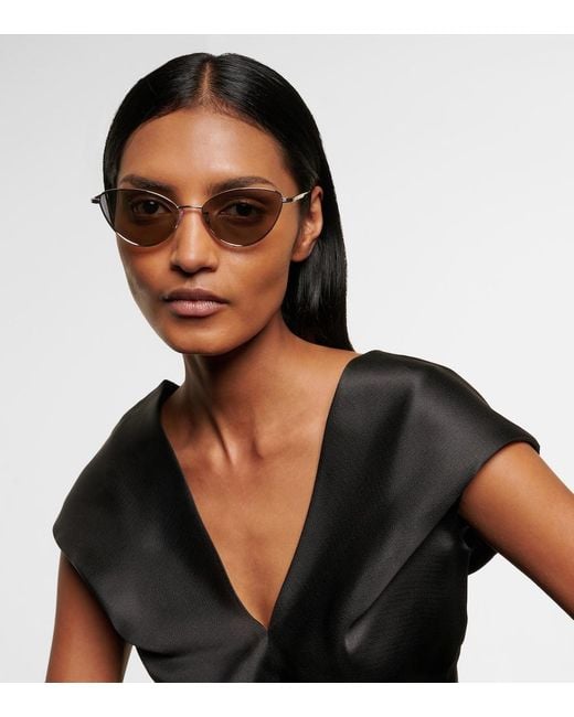 Khaite Natural Cat-Eye Acetate Sunglasses