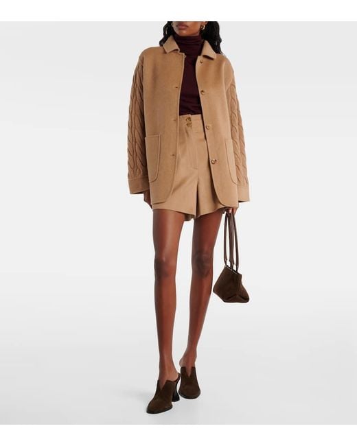 Max Mara Brown Mantel Tacco Aus Kamelhaar