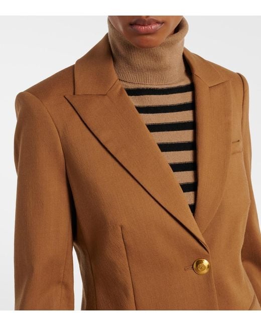 Veronica Beard Brown Izara Wool Blazer